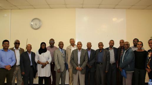H.E. Mr. Tesfai Ghebreslassie, Minister of Land, Water and Environment along with Director Generals from the Ministry of Local Government, Ministry of Finance, Ministry of Health, Ministry of Education and the Water Resources Department attend the All Reginal Finance Ministers Meeting.